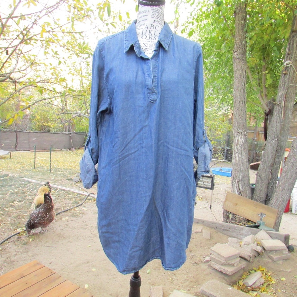 Denim Velvet Heart Women's Dress